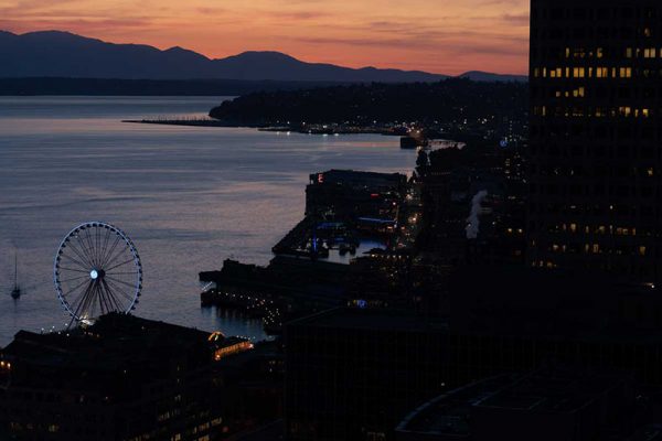 Edgewater Hotel Seattle Night View