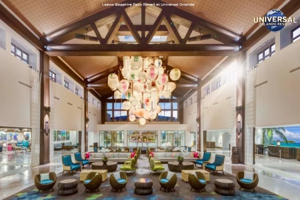 Loews Sapphire Falls Resort at Universal Orlando Lobby